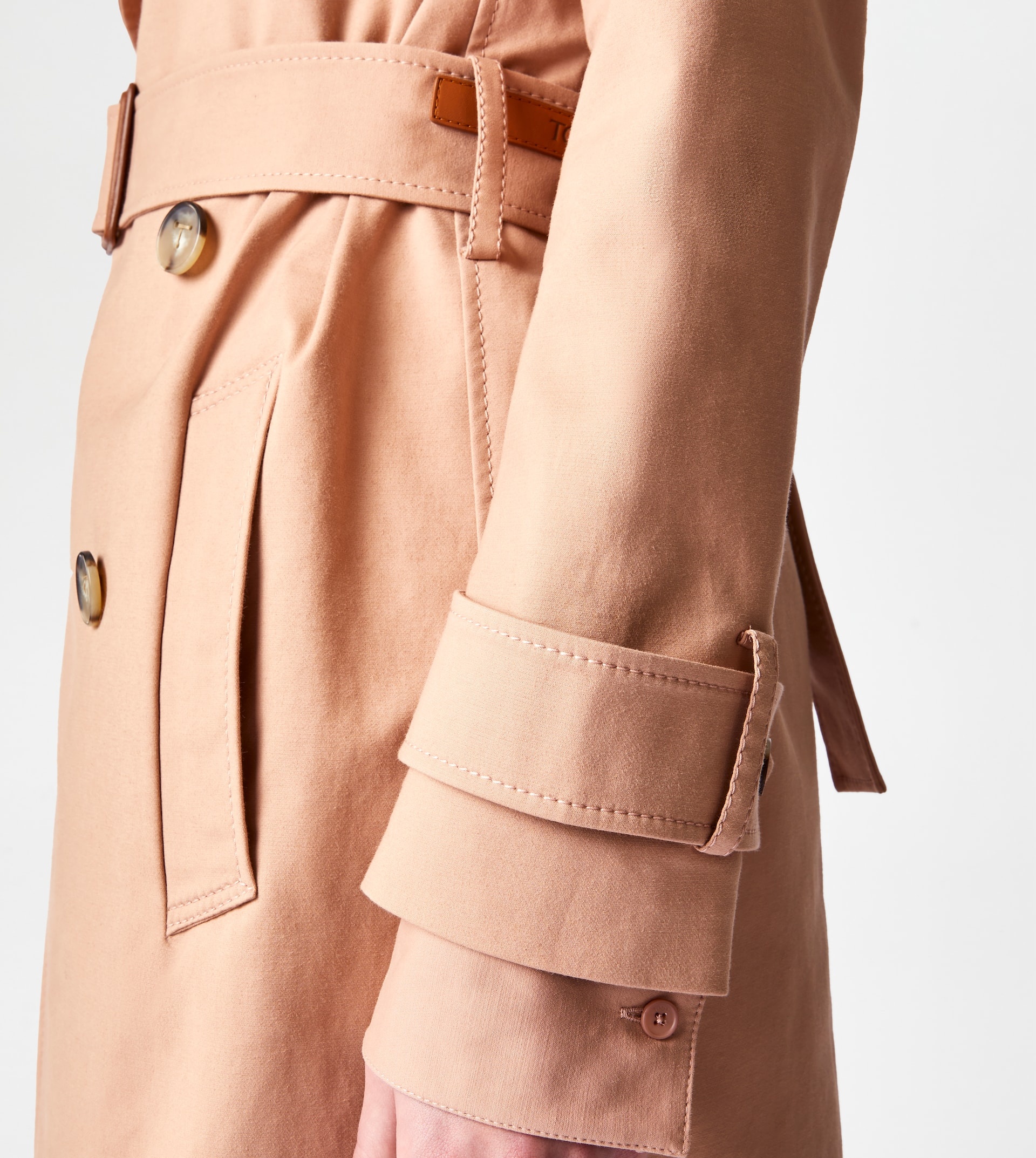 DOUBLE-BREASTED TRENCH COAT - BEIGE - 6