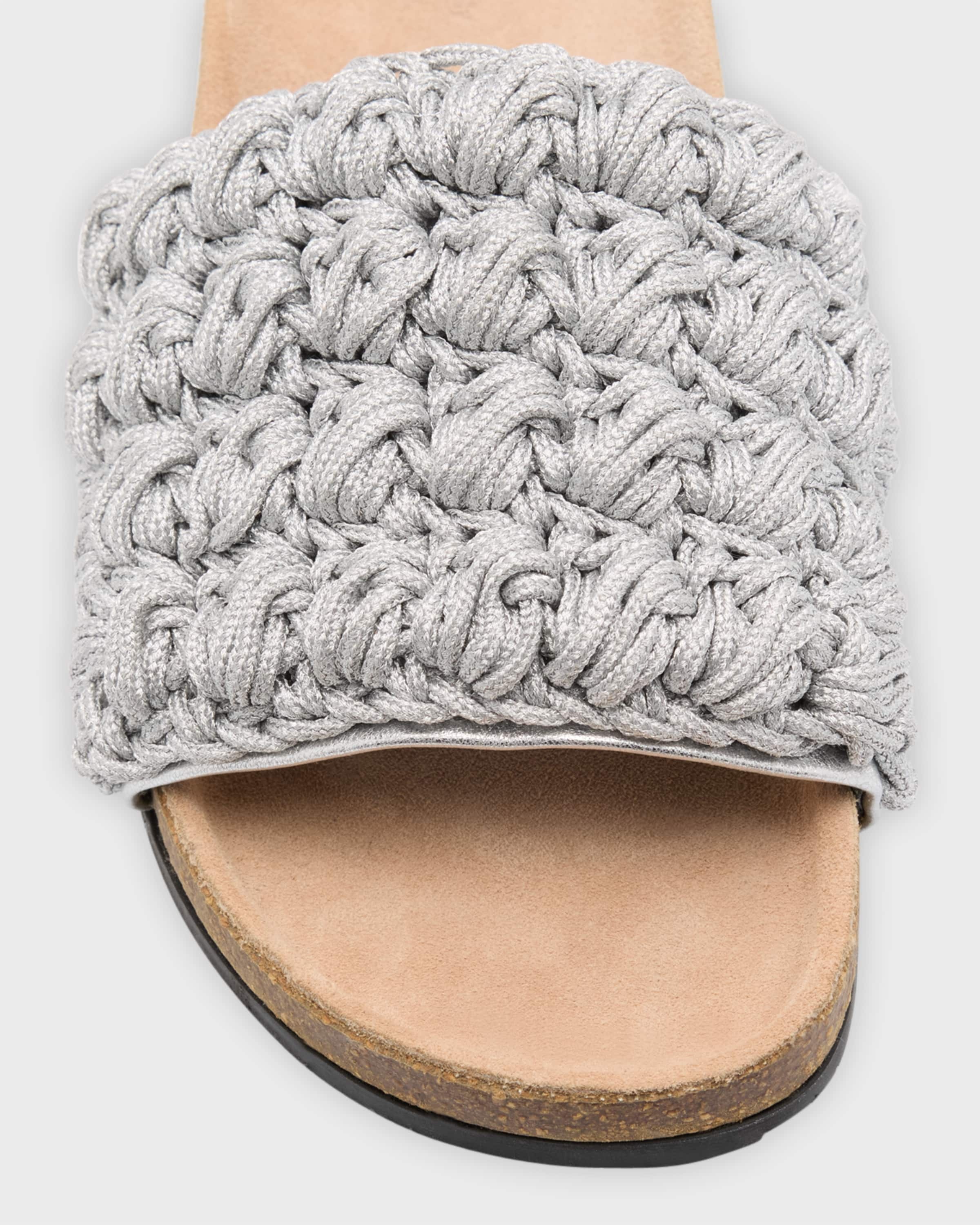 Crochet Cotton Easy Slide Sandals - 3