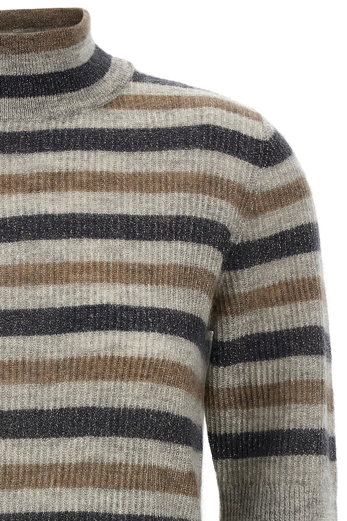 Brunello Cucinelli Women Lurex Wool Cropped Sweater - 3
