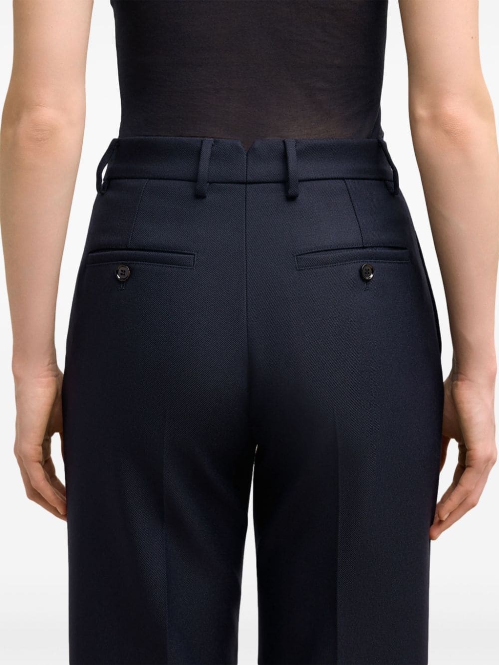 high-rise flared trousers - 6
