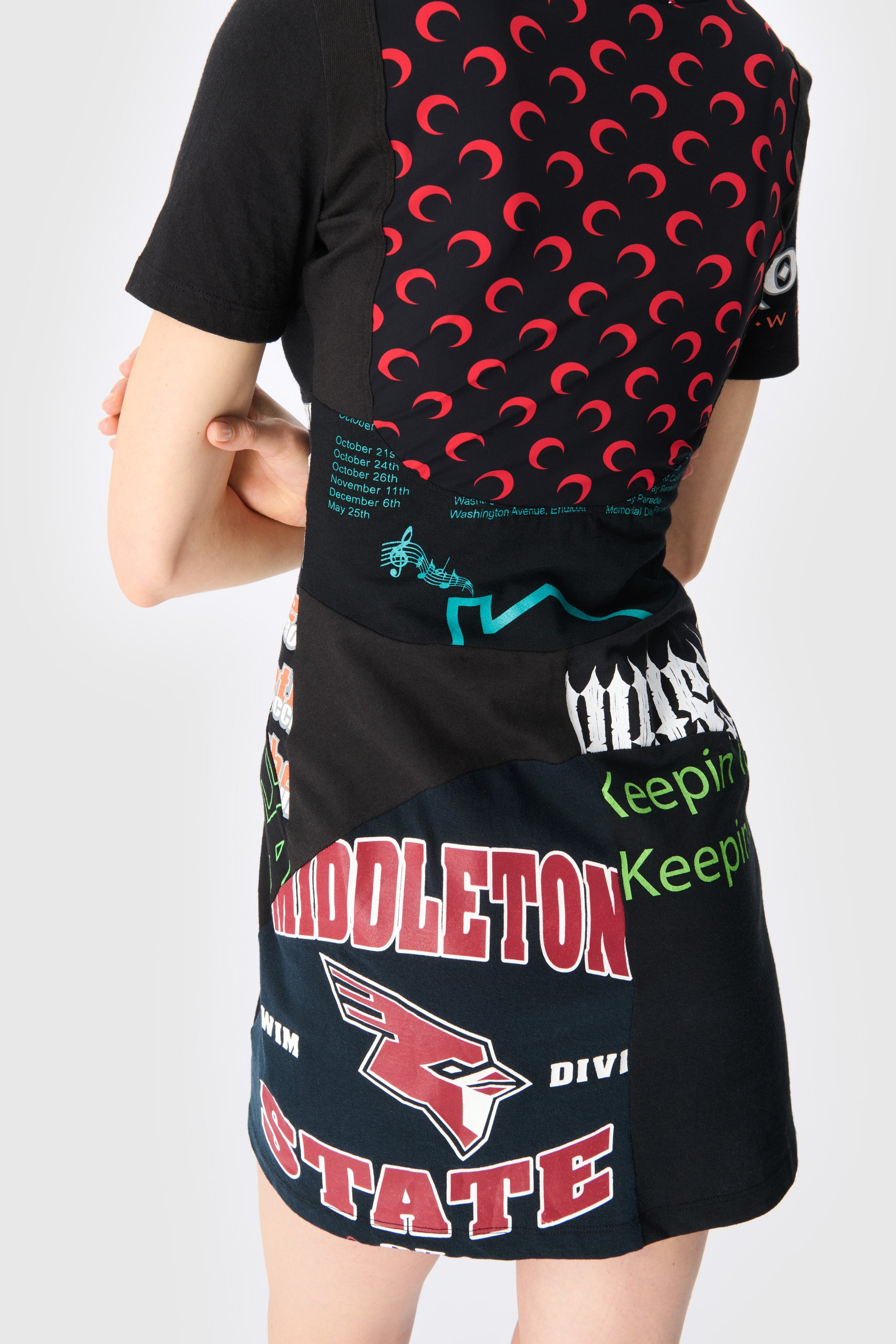 Upcycled Graphic T-Shirts Mini Dress - 3