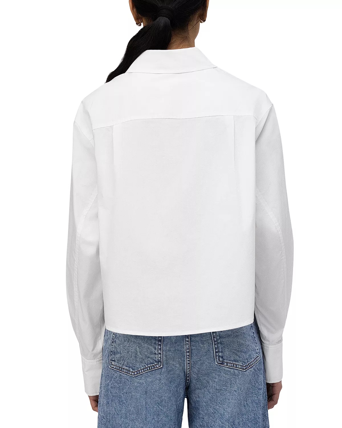 Renata Cropped Button Down Shirt - 3