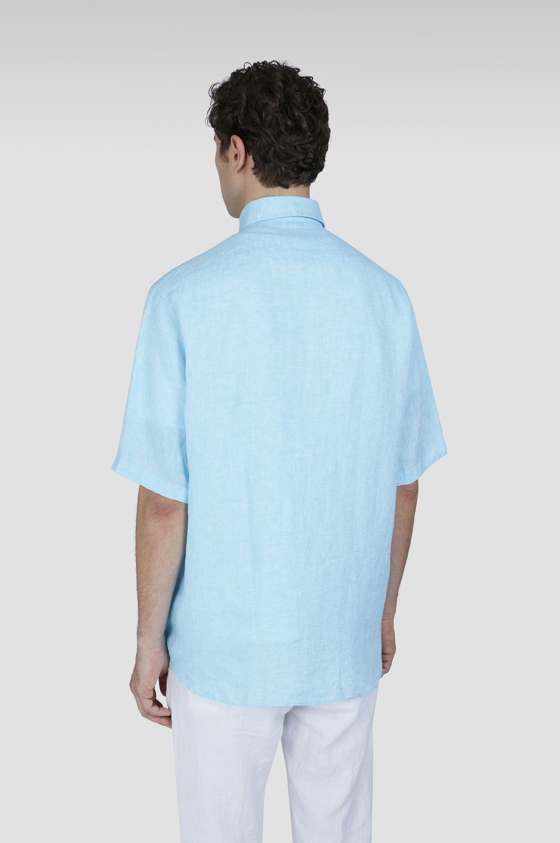 SHORT-SLEEVED LINEN SHIRT - 3
