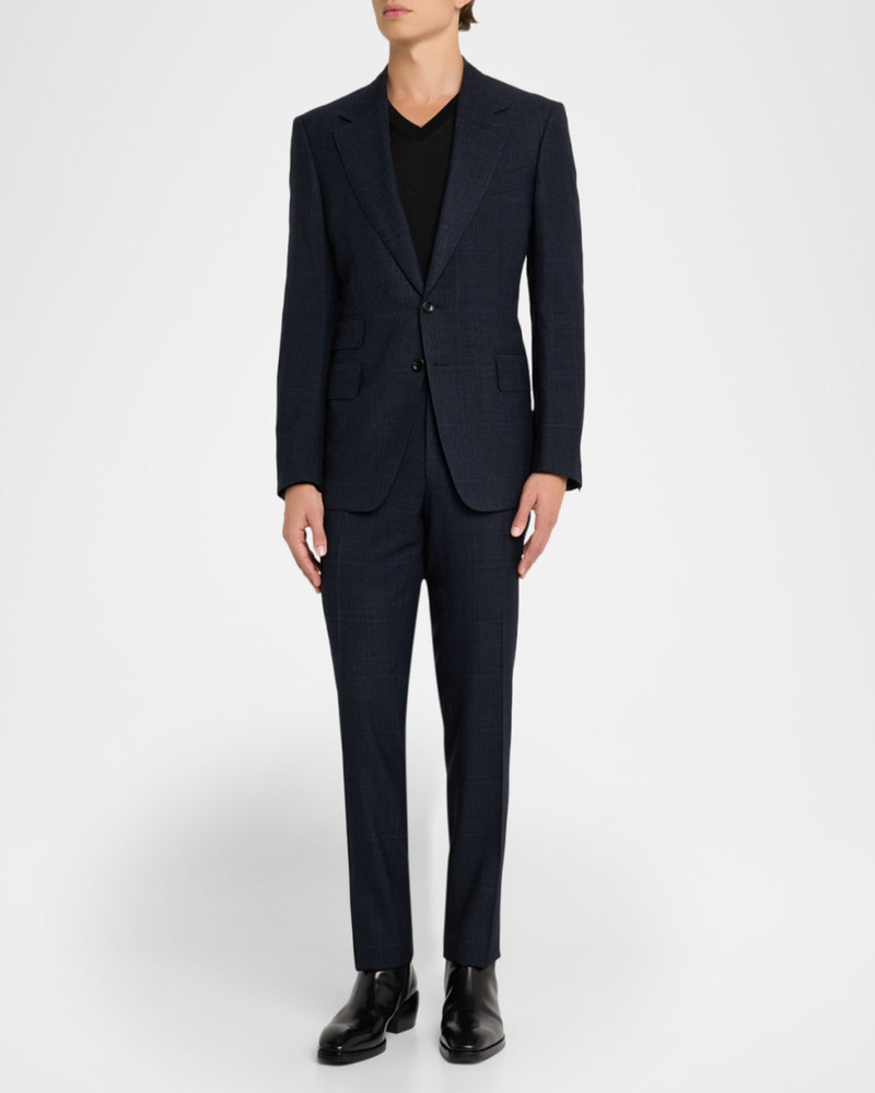 TOM FORD Men's Shelton Check Hopsack Suit outlook