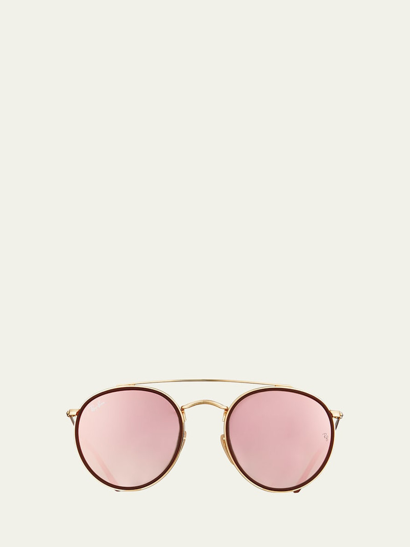 Ray-Ban Round Double-Bridge Flash Sunglasses outlook