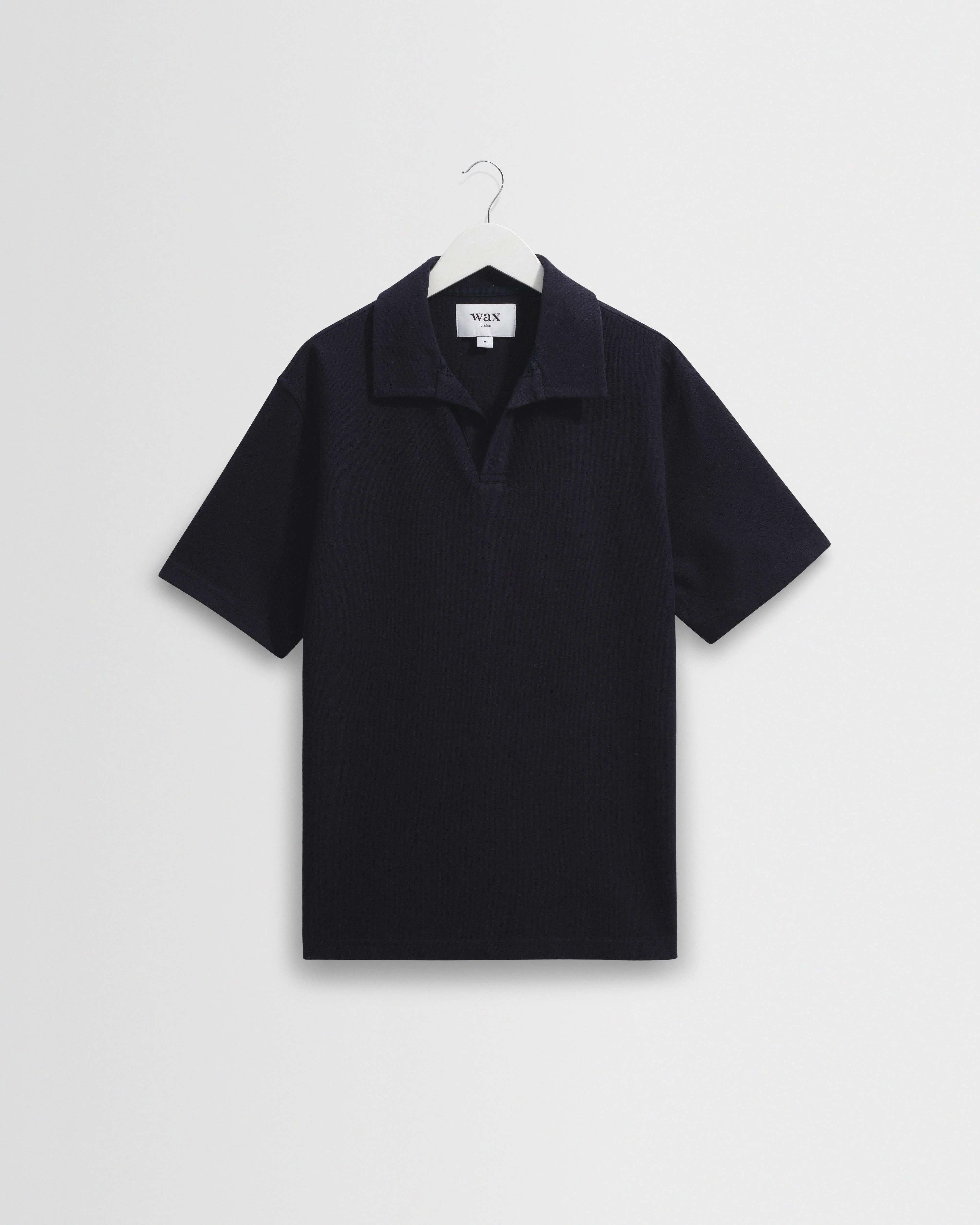 Atwood - Navy Textured Organic Cotton Polo Shirt - 1