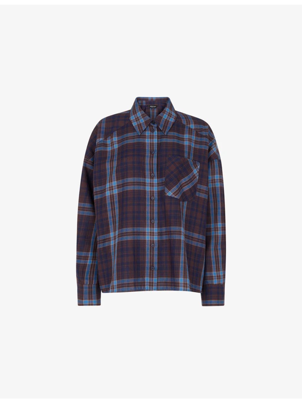 Checked Brushed Cotton Shirt - 1