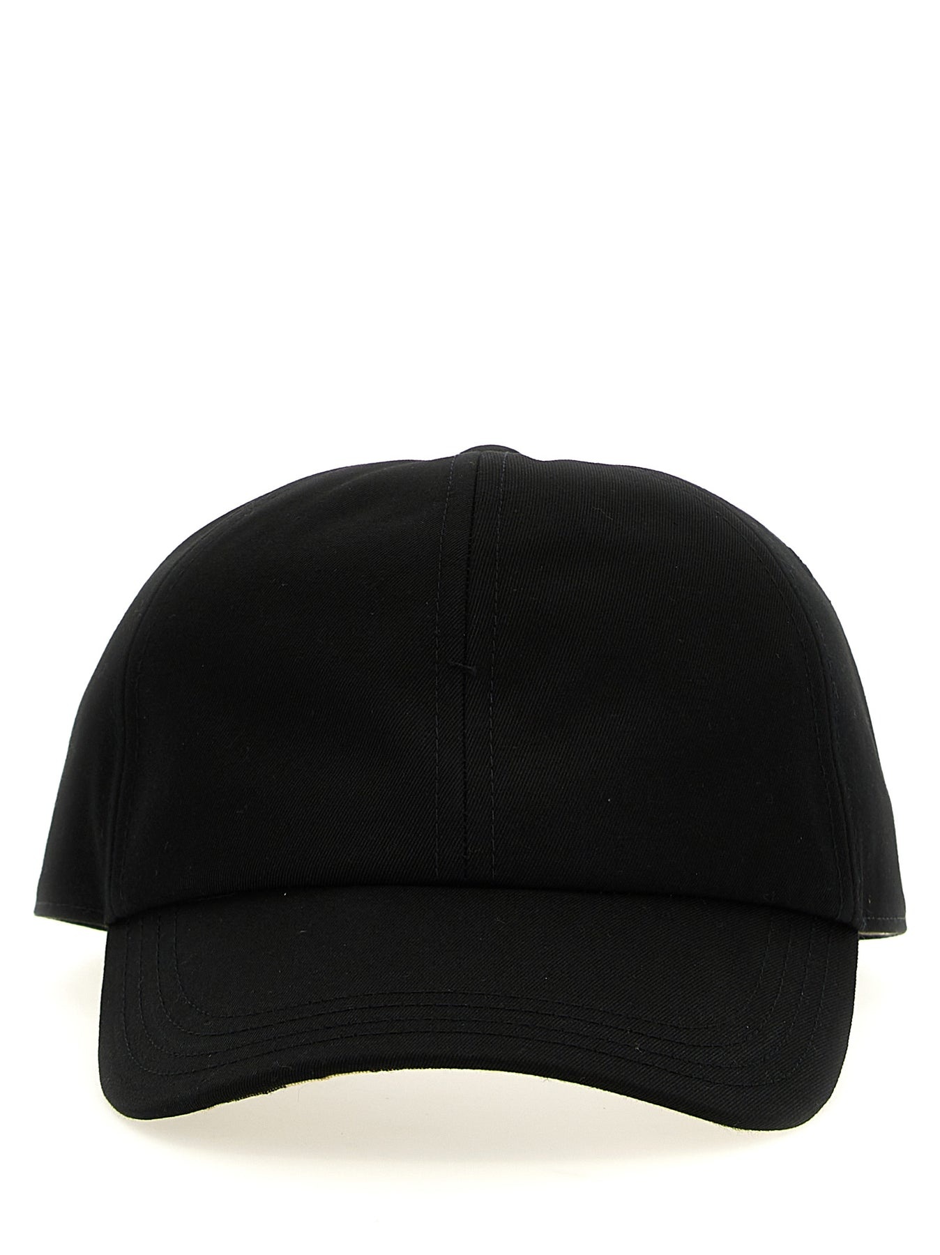 Check Print Inner Cap Hats Black - 1