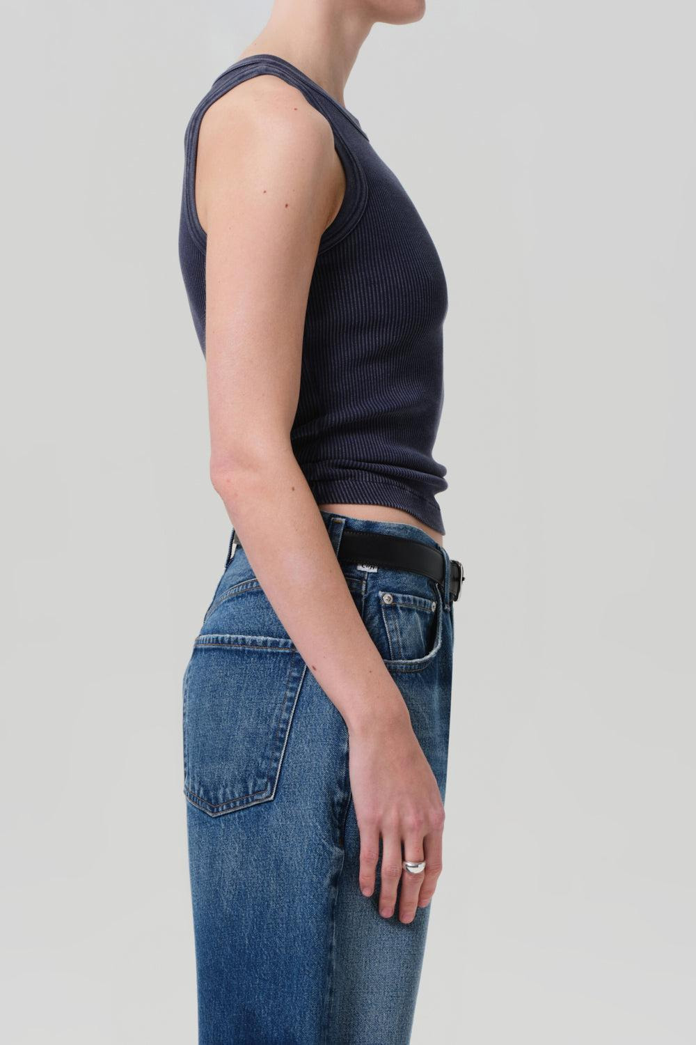 Isabel Rib Tank - Mineral Navy - 5