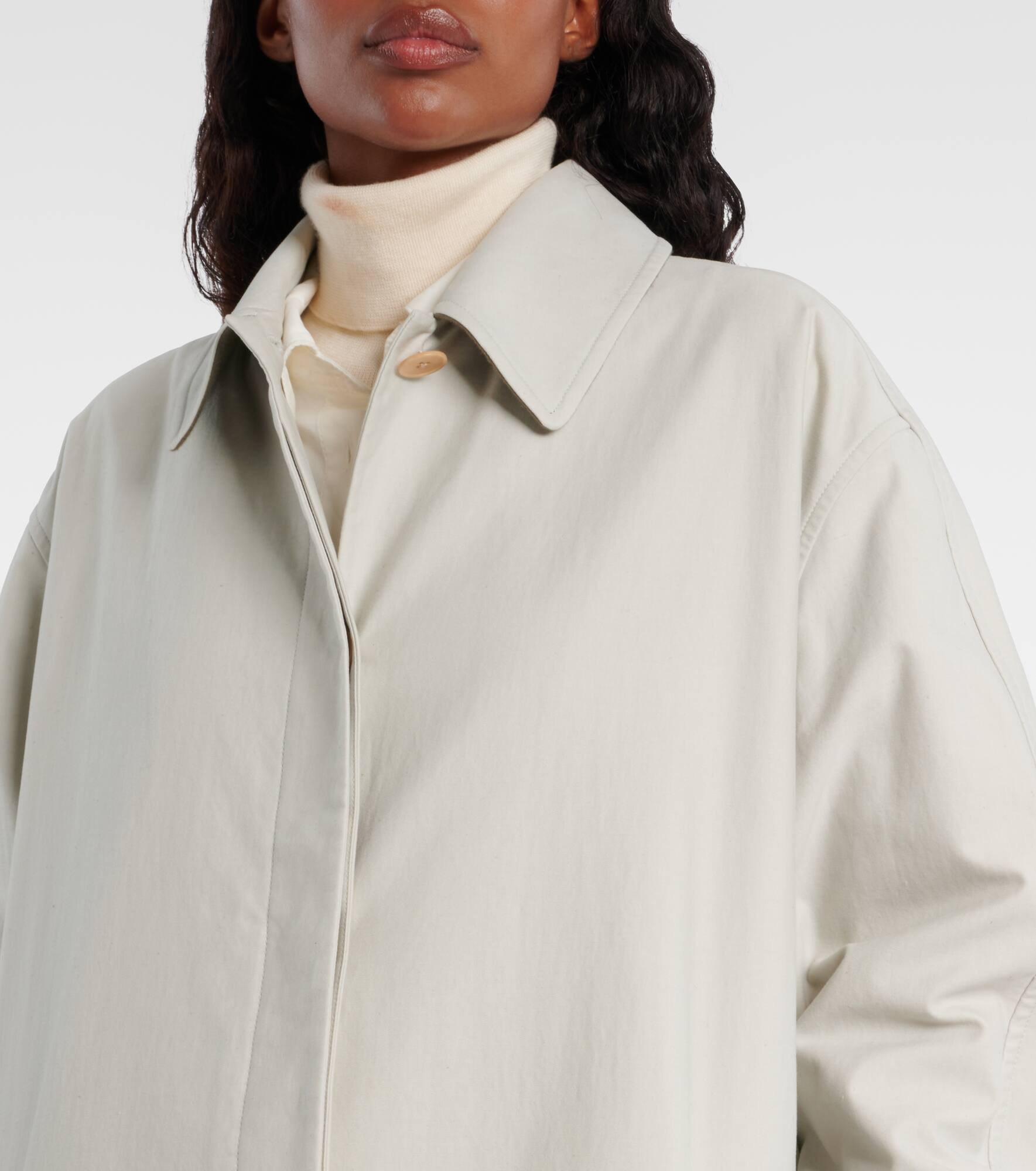 Pluma cotton and cashmere coat - 4