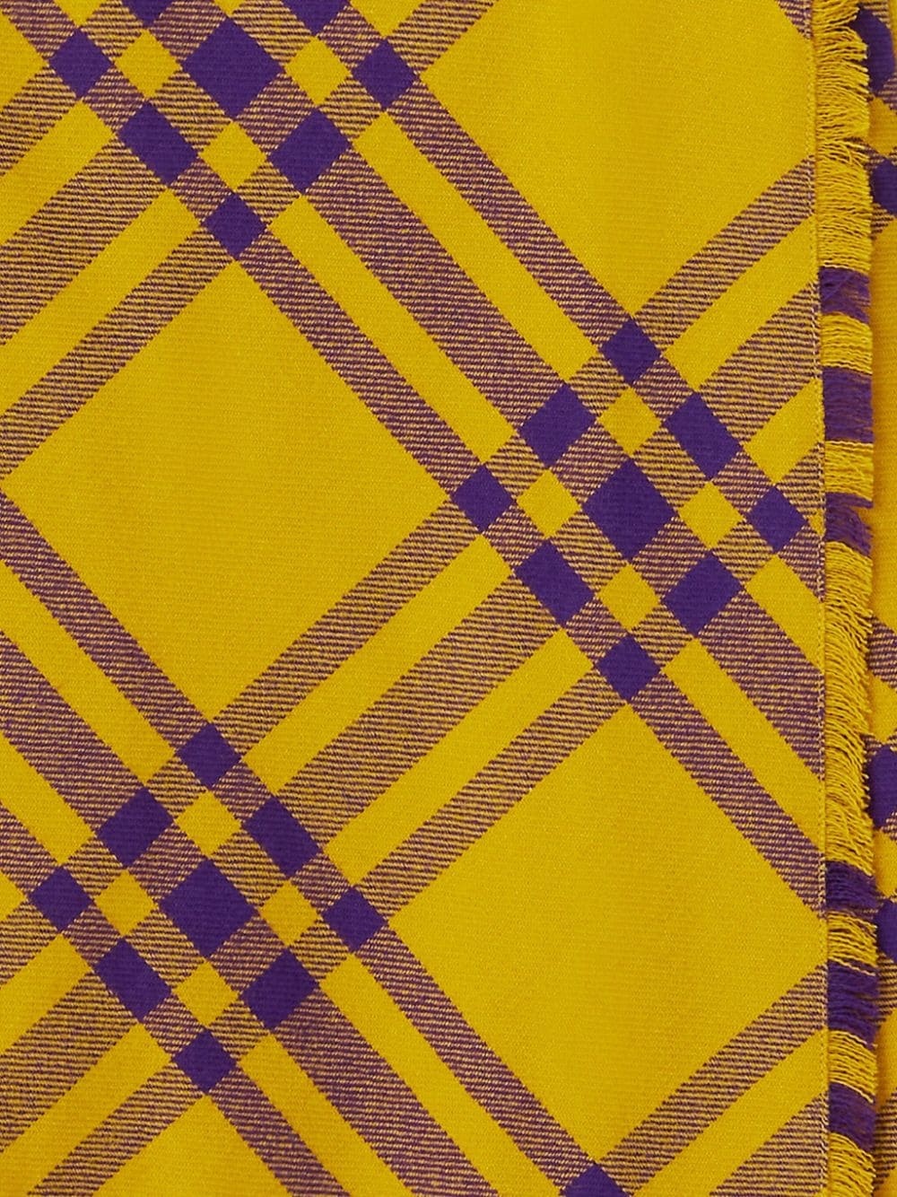 check-pattern frayed kilt - 2
