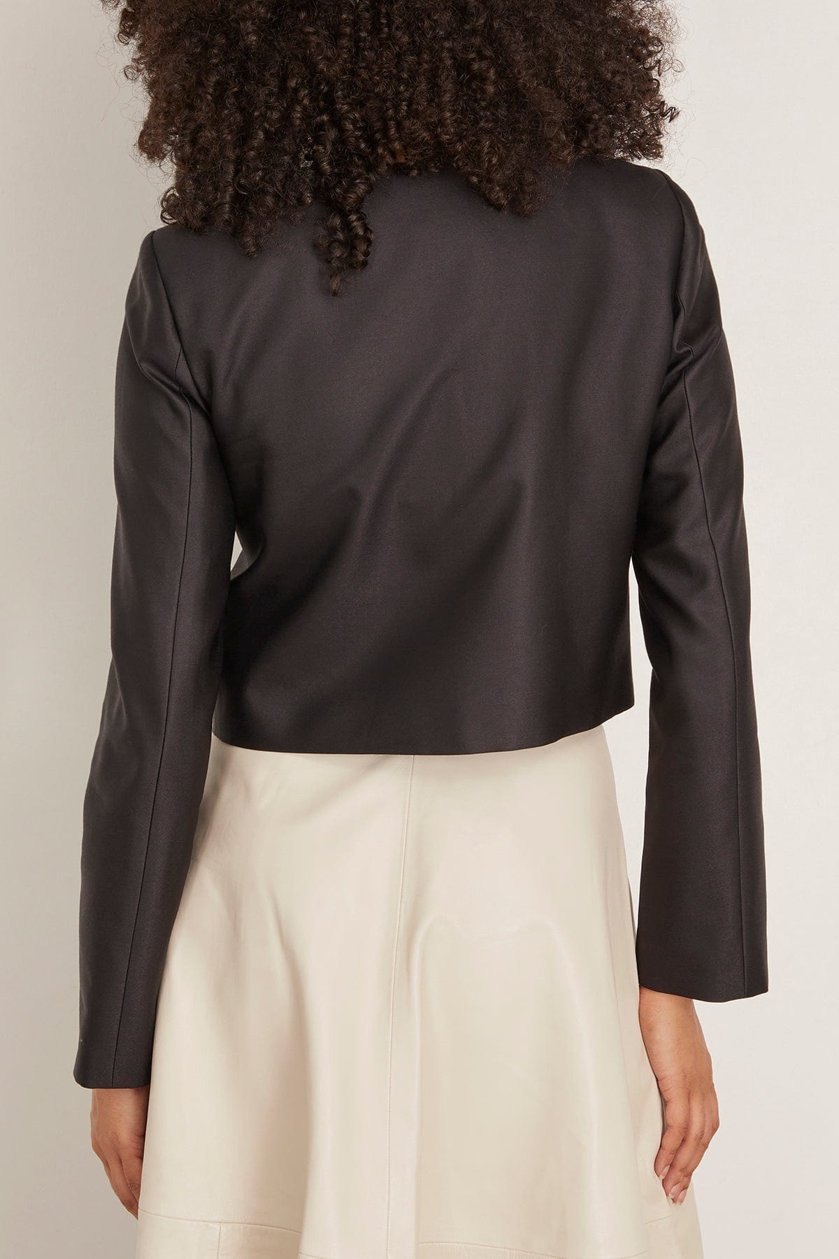 Ryder Crew Neck Single Breasted Box Jacket in Black - 4