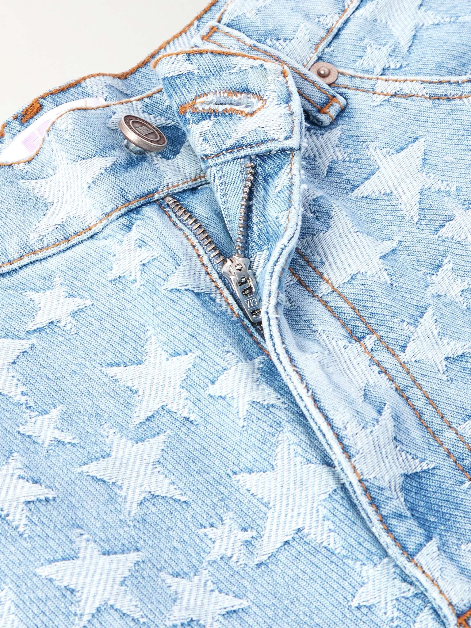 Straight-Leg Denim-Jacquard Shorts - 3
