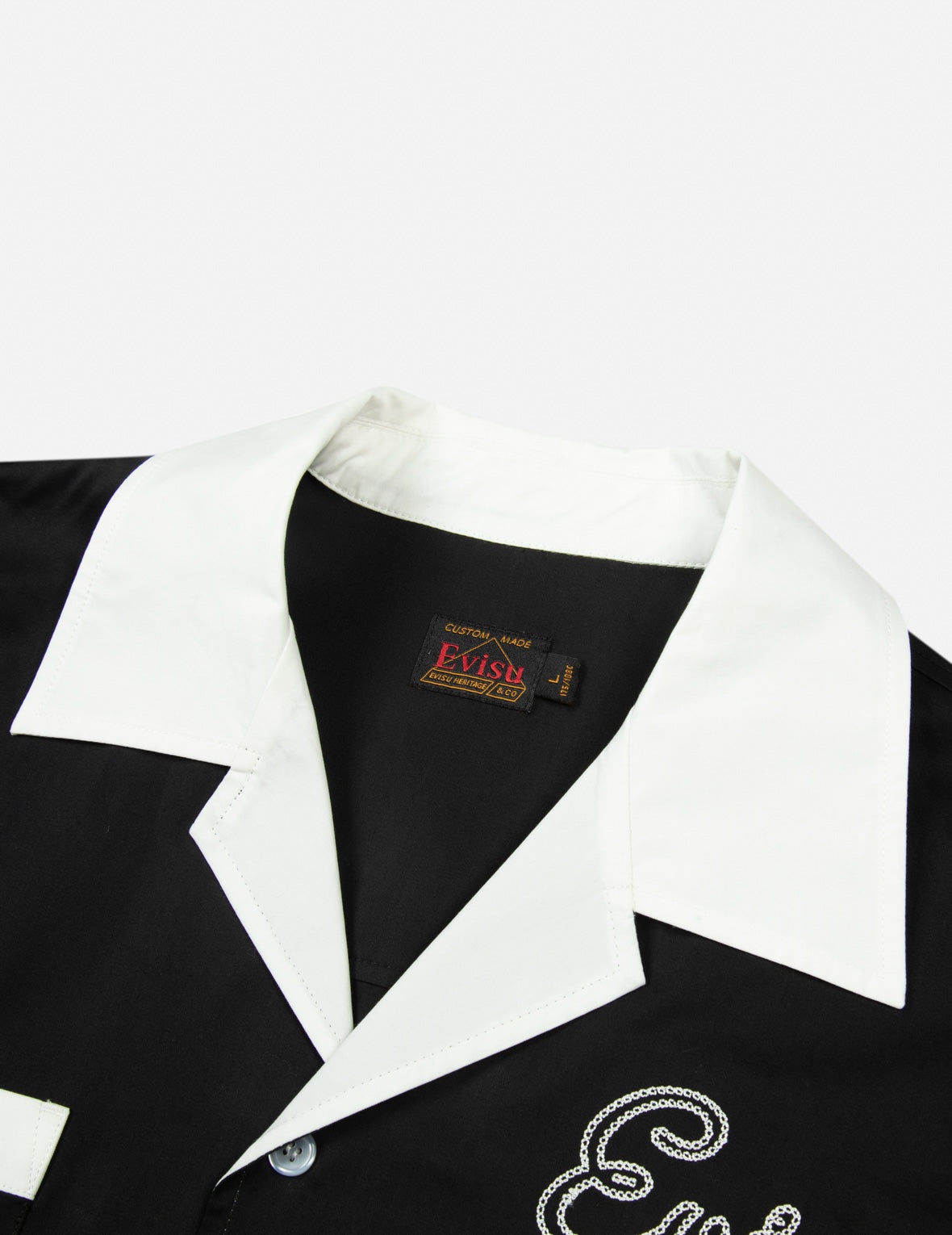 Chain-Stitched Embroidery Logo Boxy Tencel Shirt - 9