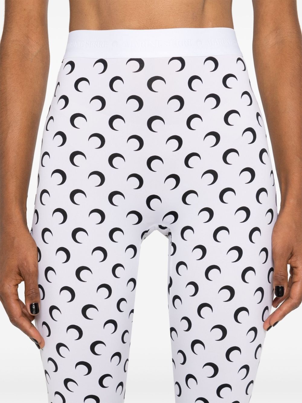 crescent moon-print leggings - 5