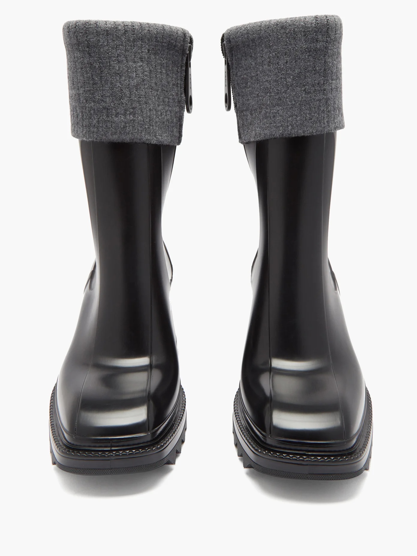 Betty ribbed wool & rubber boots - 5