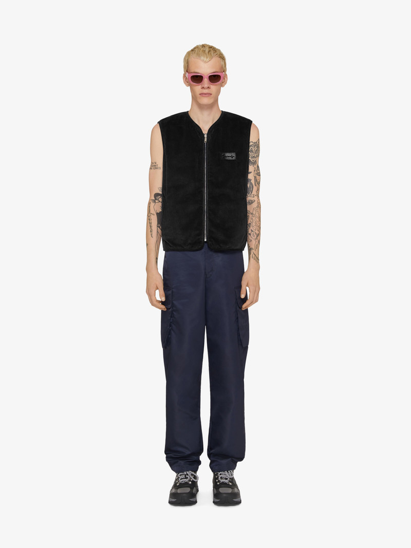 Givenchy REVERSIBLE WAISTCOAT IN MIXED FABRICS WITH MONOGRAM 72 outlook
