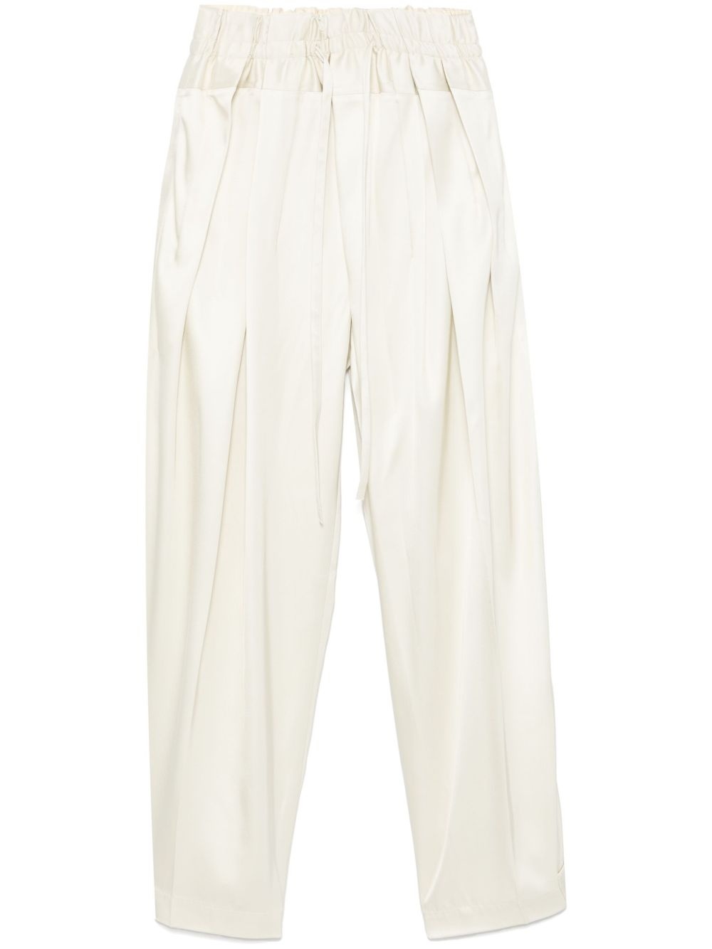 pleated palazzo trousers - 1