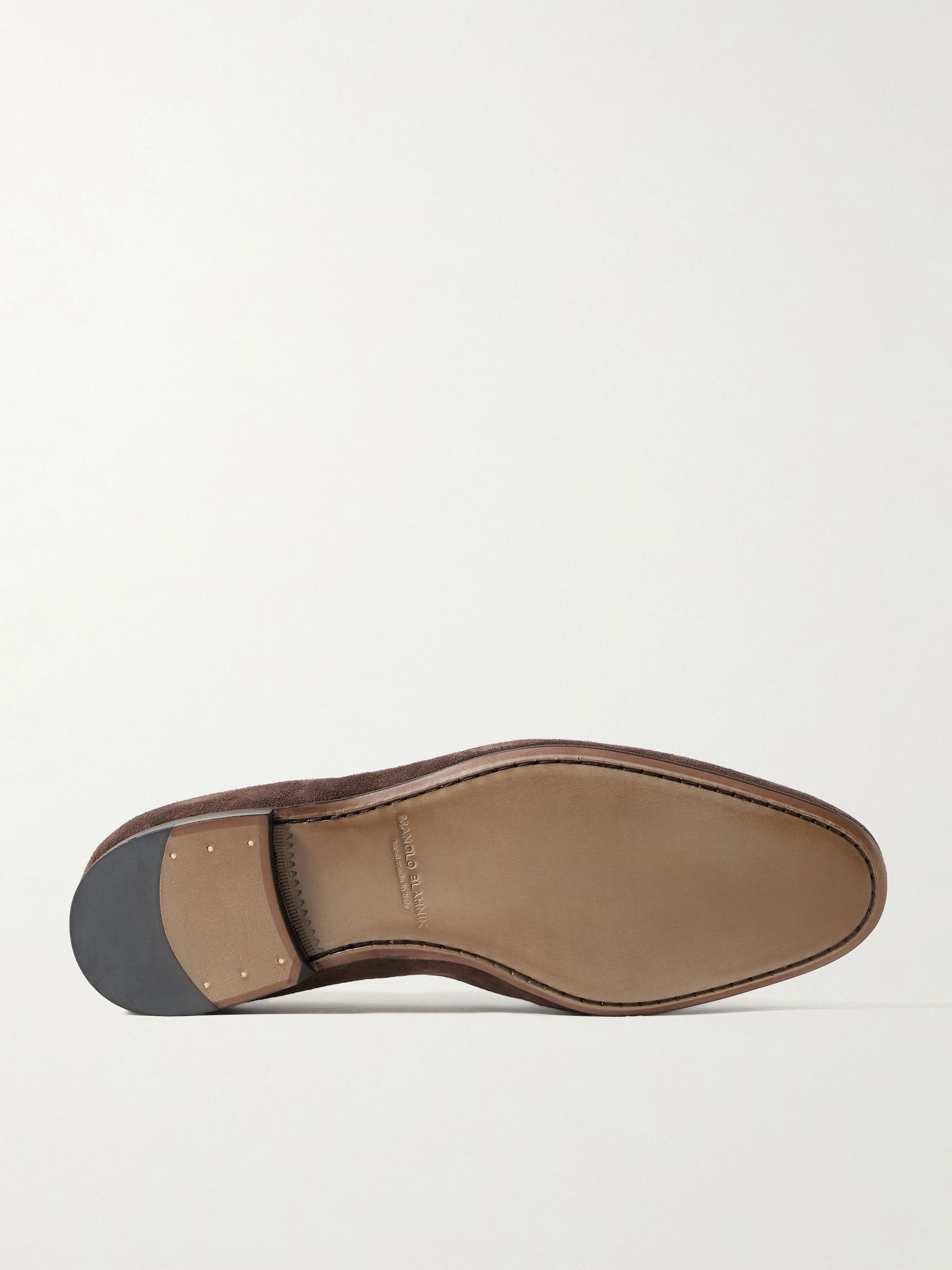 Modena Leather-Trimmed Suede Loafers Dark brown - 3