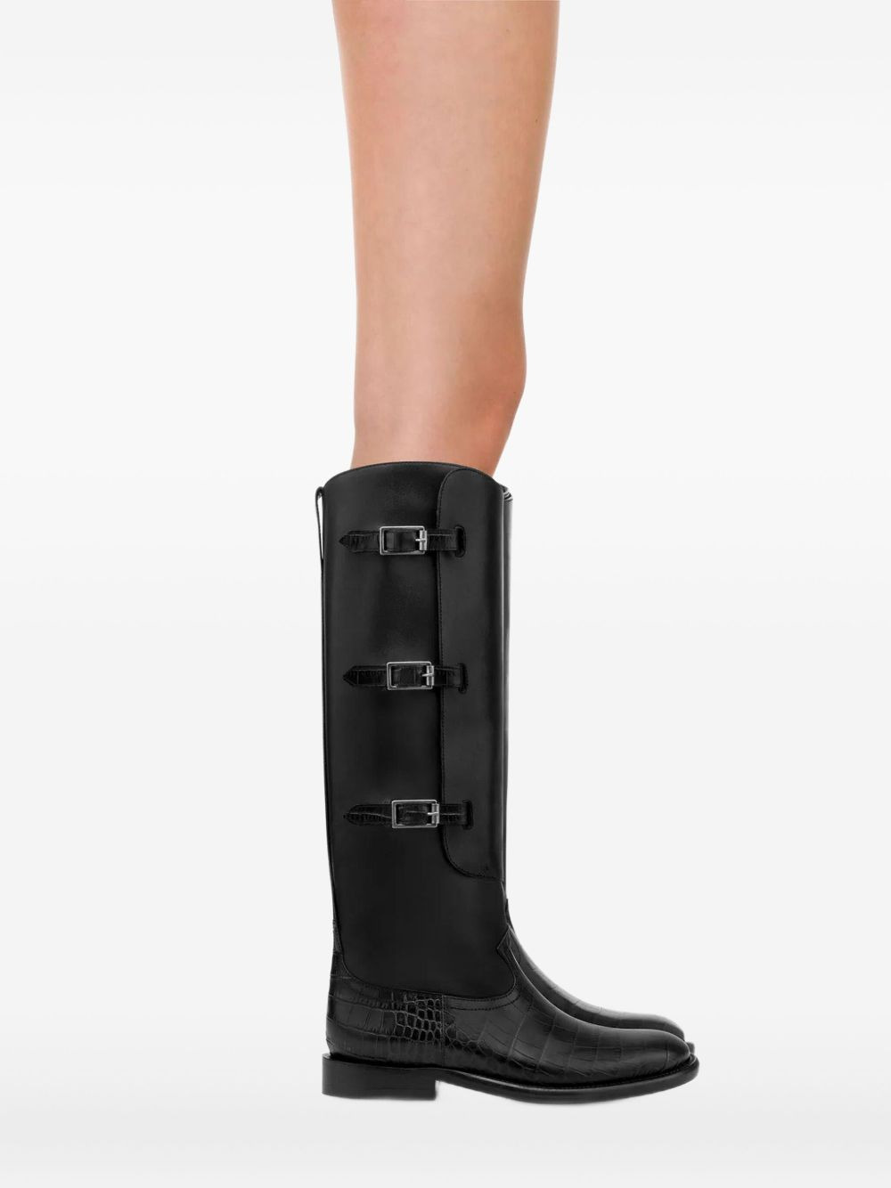 20mm Montana Buckle crocodile-embossed boots - 5