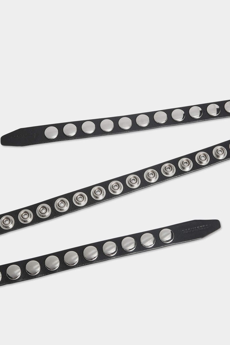 ALLOVER STUDS SNAP BUTTON BELT 2