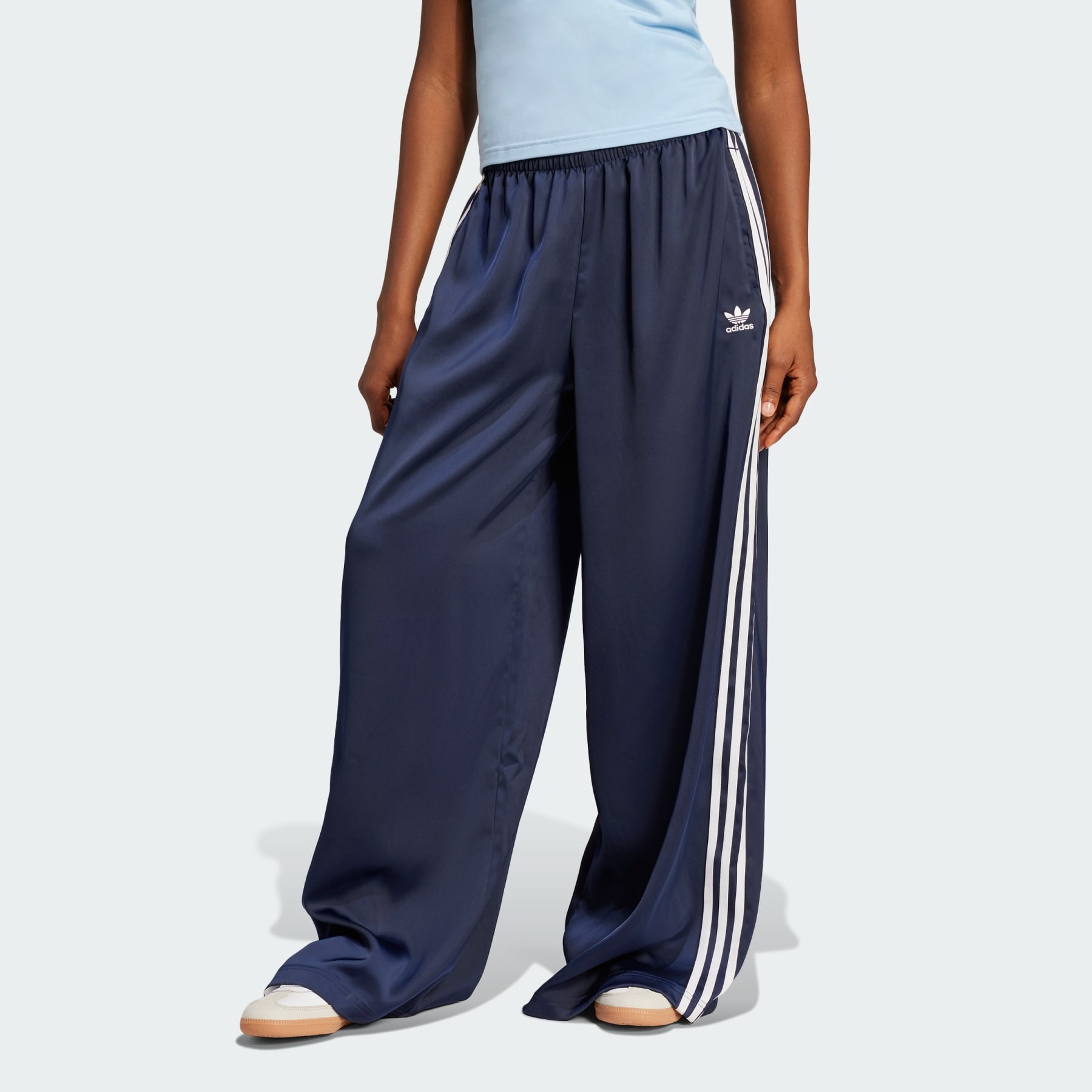 Adicolor Satin Wide Leg Track Pants - 2