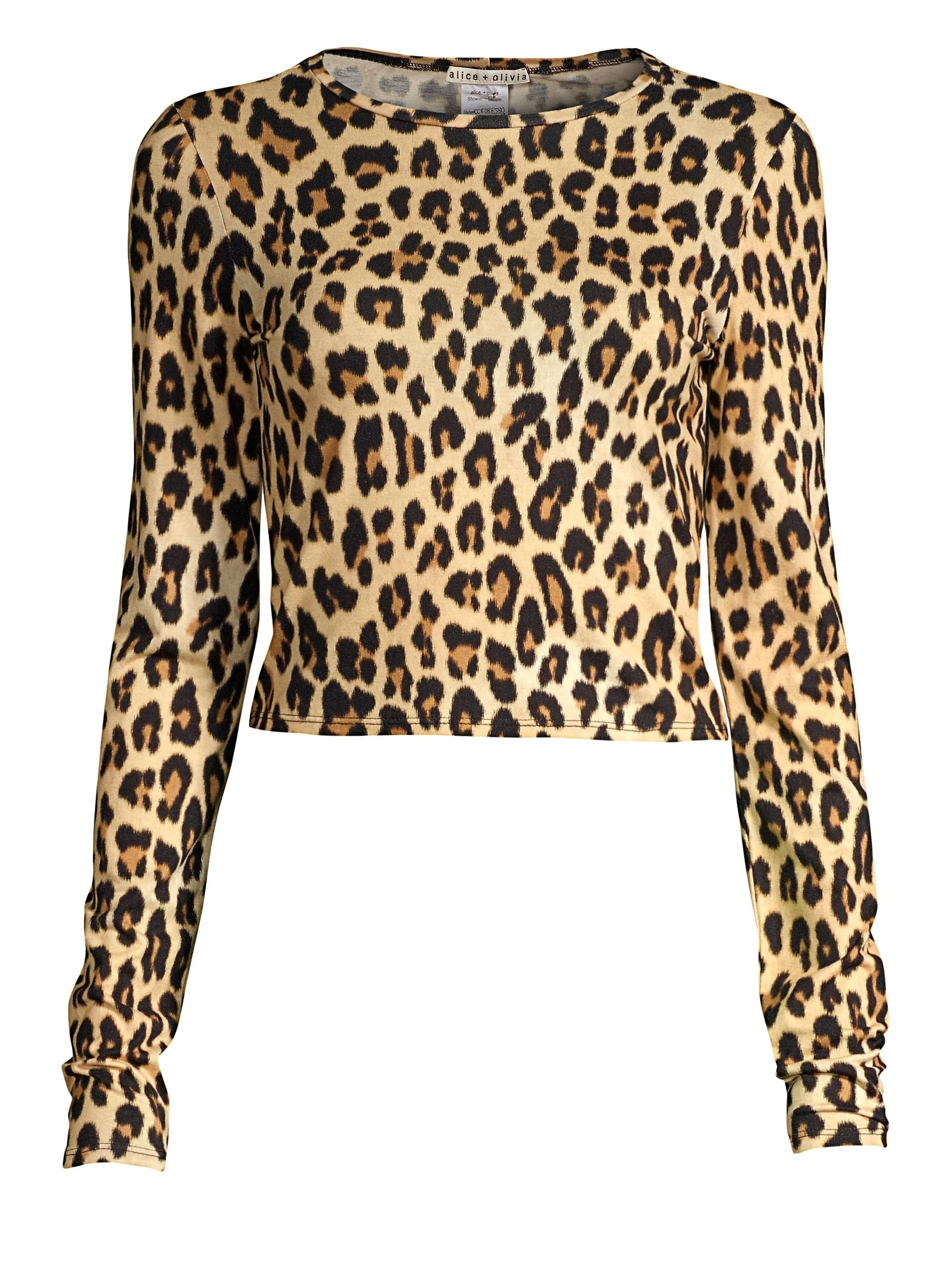 Women's Delaina Leopard Print Crop Top - Textured Leopard - 1