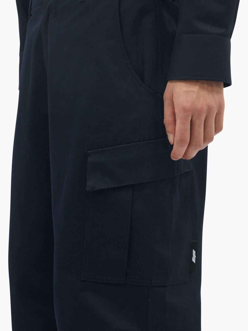 straight-leg cotton cargo trousers - 5