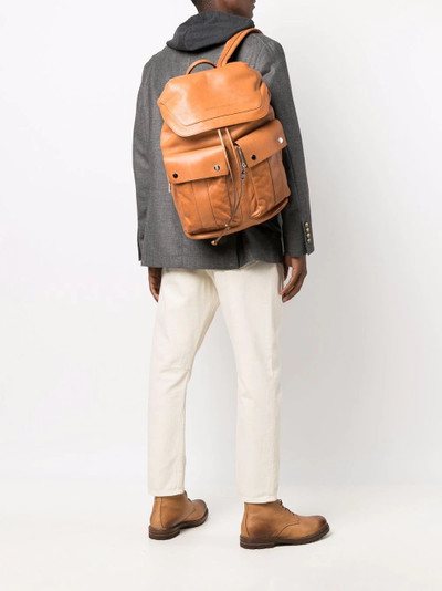 Brunello Cucinelli logo-stamp backpack outlook