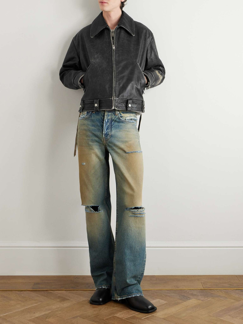 Enfants Riches Déprimés Pianist Distressed Leather Jacket outlook