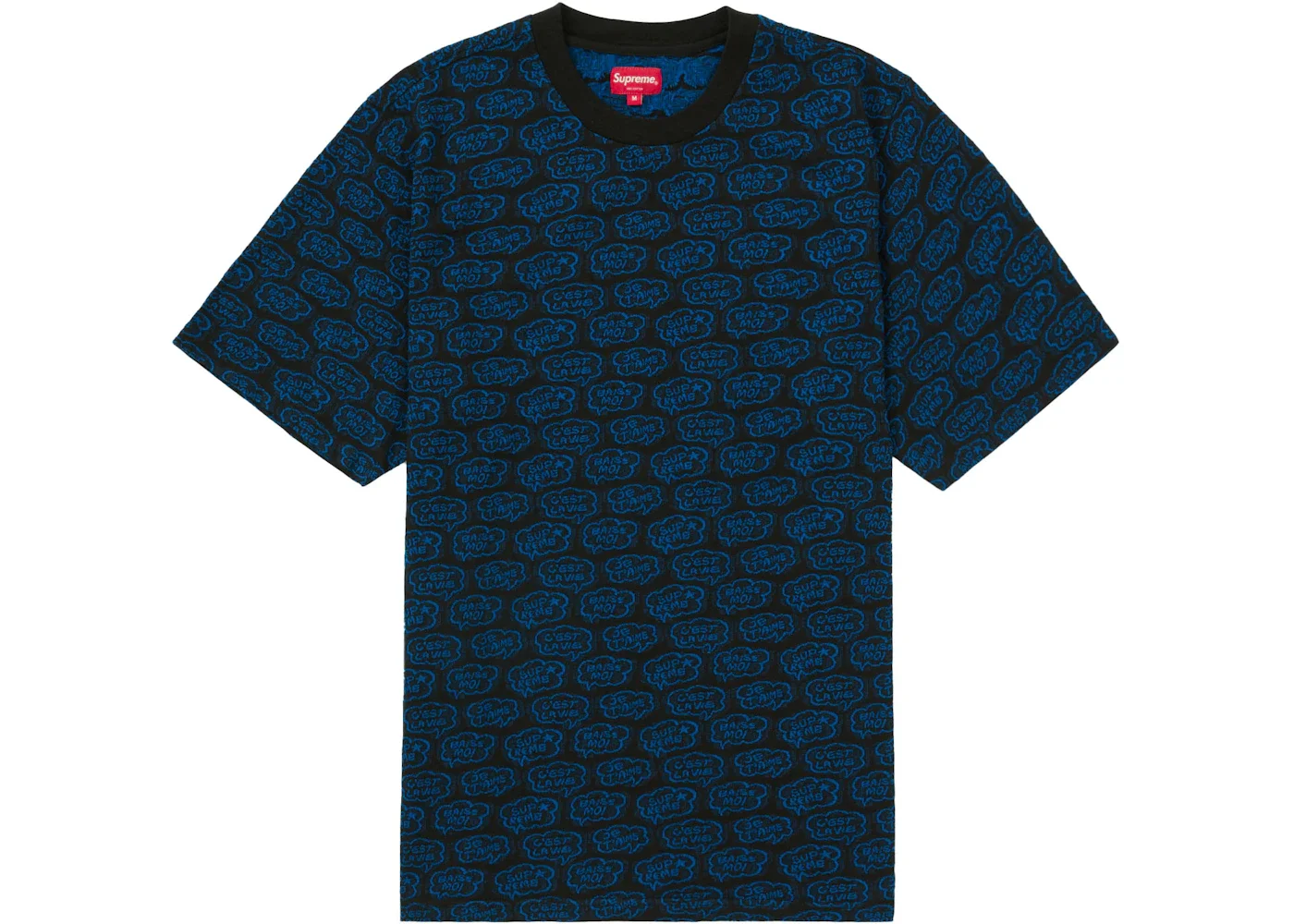 トップス Supreme S Logo Jacquard Shirt Black Supreme Supreme Word Bubble Jacquard S/S Top Black - SS22KN74