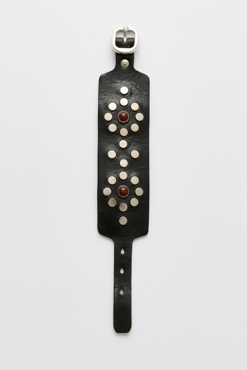 Blossom Bracelet Flecking Black Leather 1