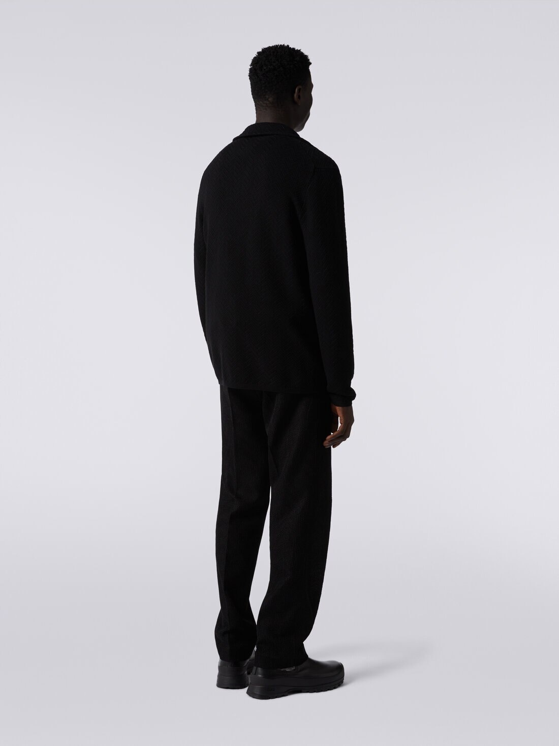 Cotton and viscose knit blazer - 4