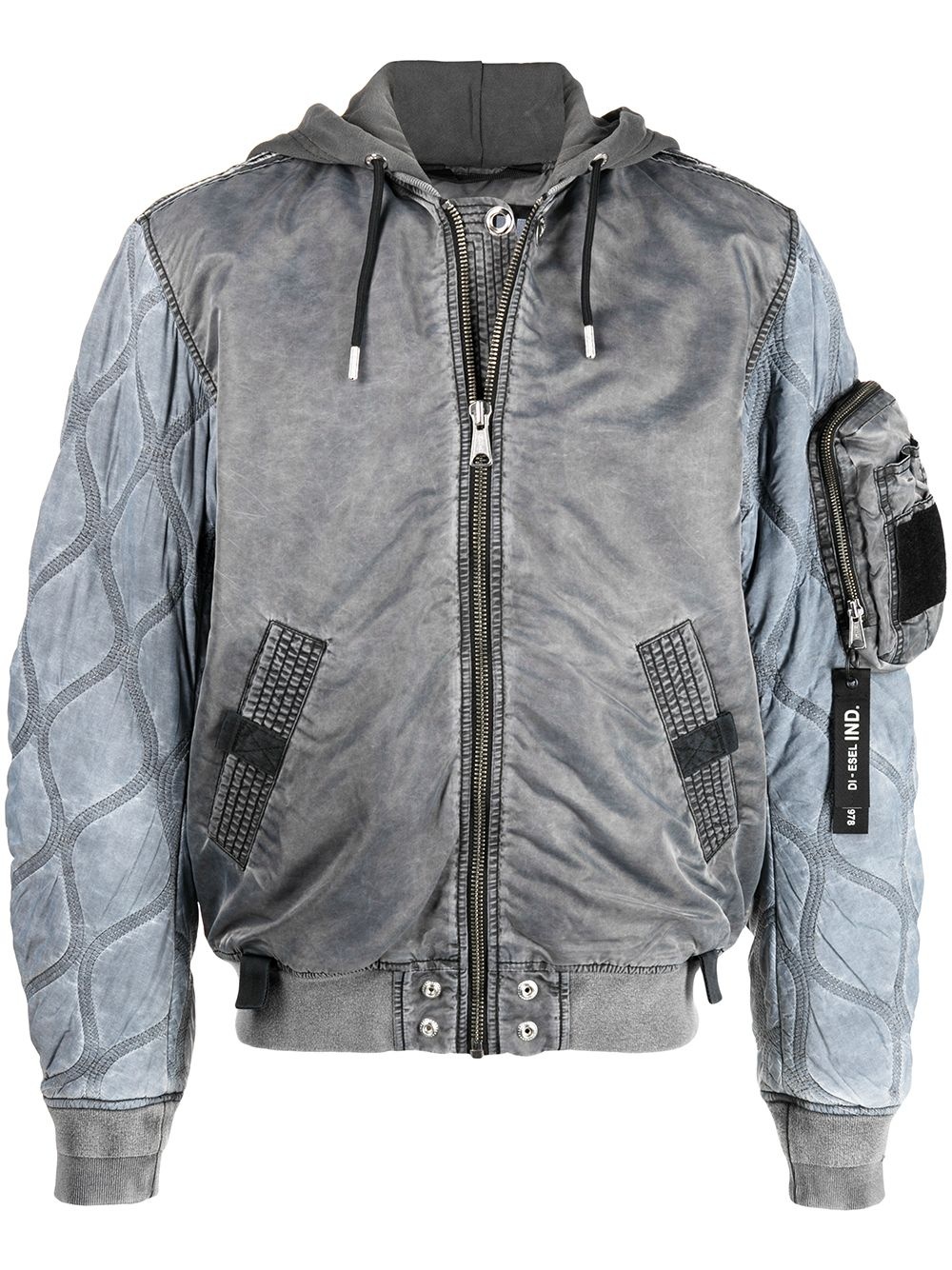 stonewash bomber jacket - 1