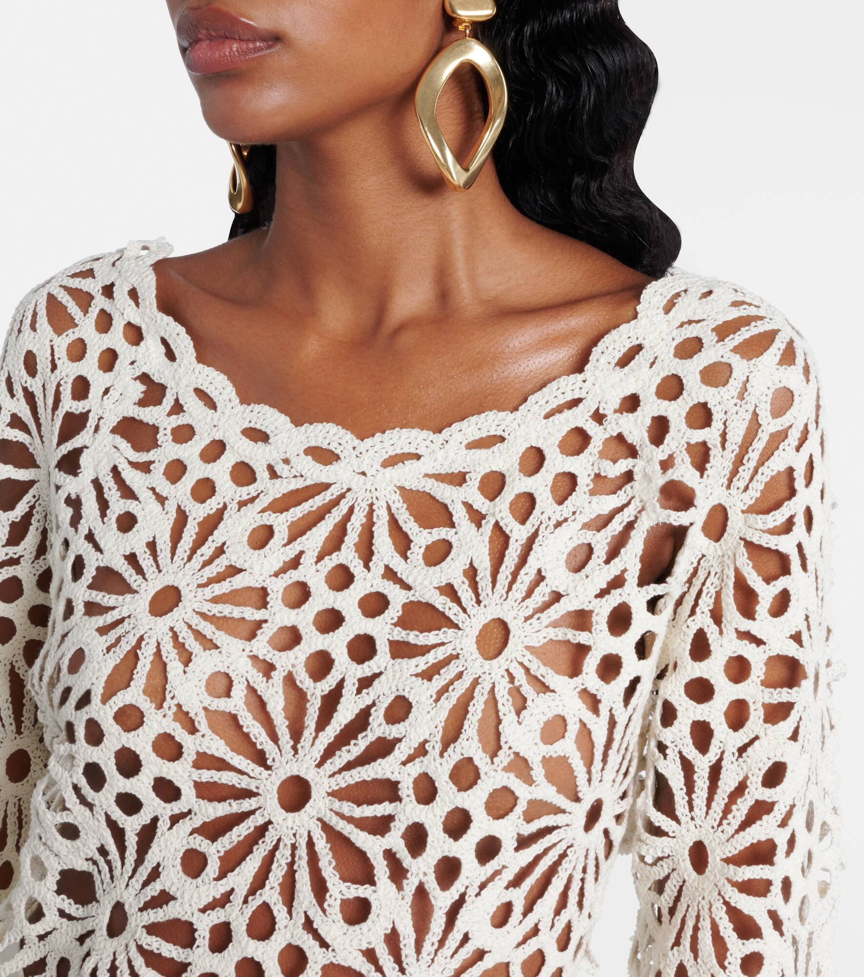 Raglan floral lace top - 4