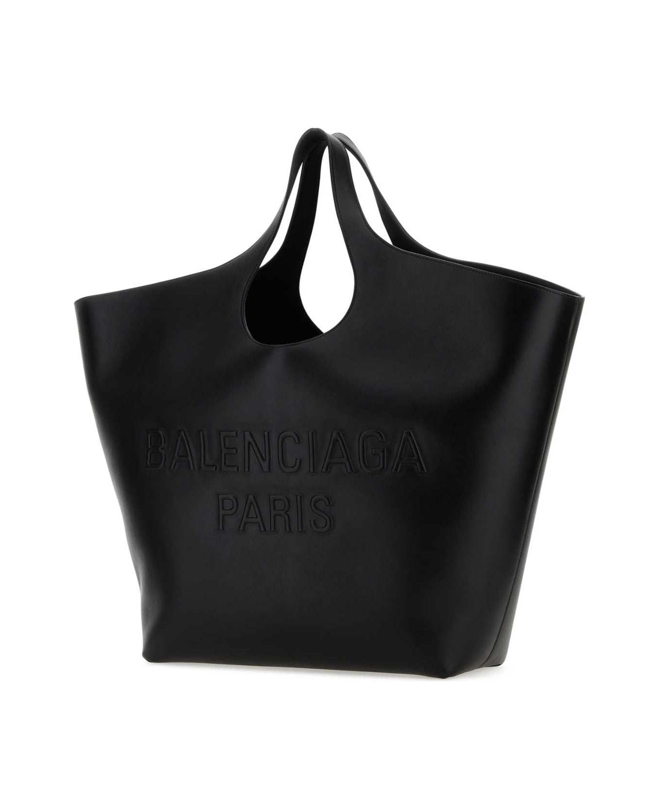 Black Leather Large Mary-kate Shopping Bag - 2