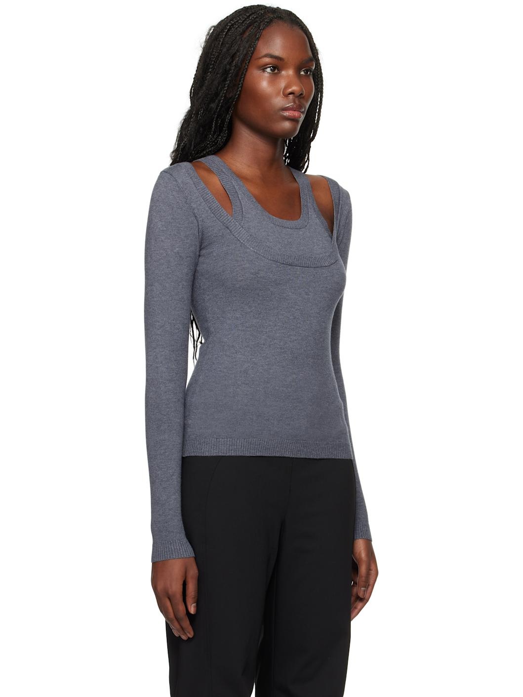 Gray Étoile Sweater - 2