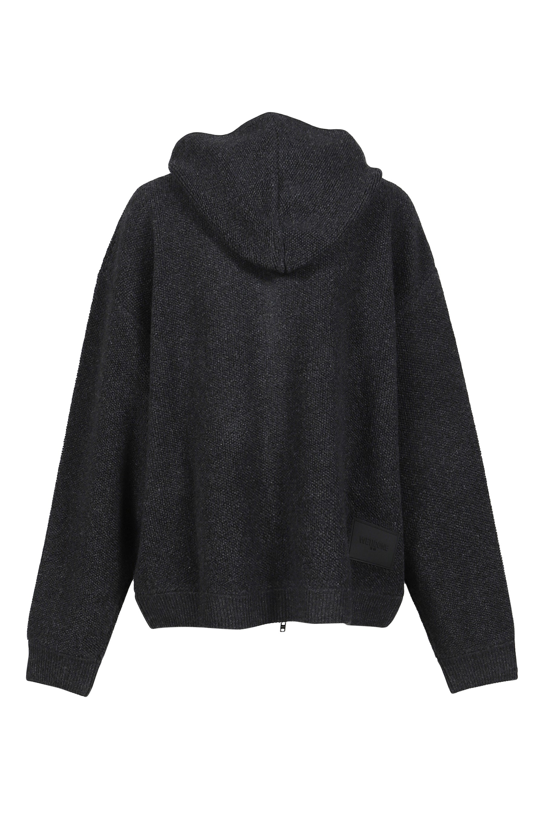 CHARCOAL MENS BOUCLE HOODIE ZIP-UP / CHA - 2
