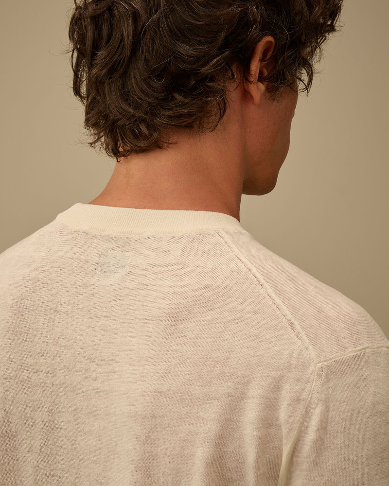 Linen Short Sleeve Crewneck Sweater 6