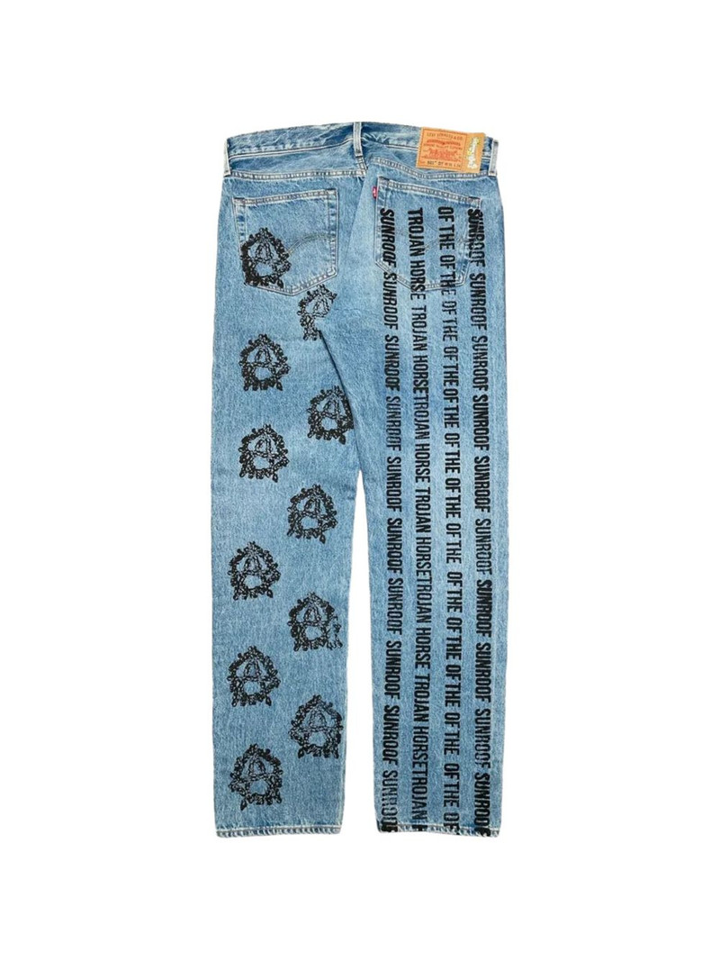 DENIM TEARS x Levi's x Virgil Abloh Sunroof of the Trojan Horse jeans outlook