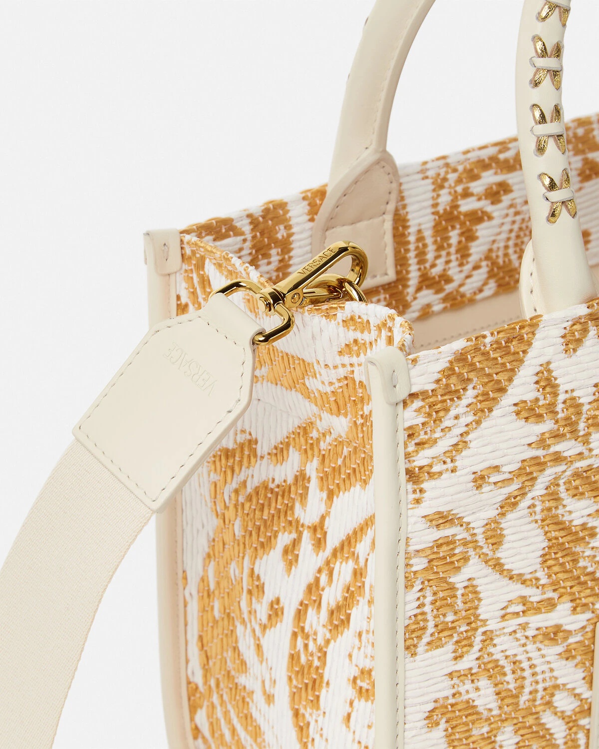 Barocco Athena Raffia Small Tote Bag - 4