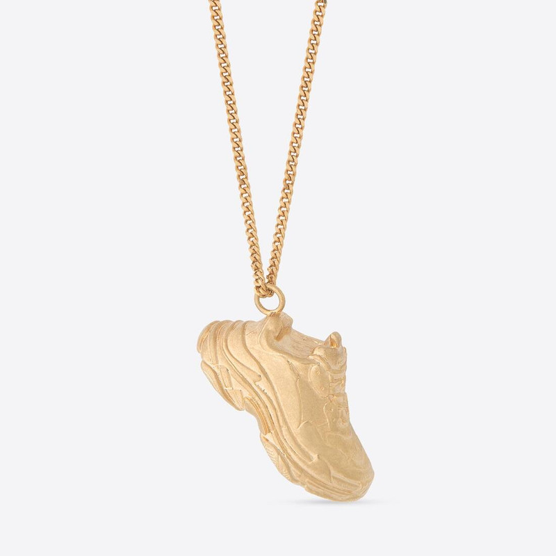 BALENCIAGA Mini Triple S Necklace in Gold outlook