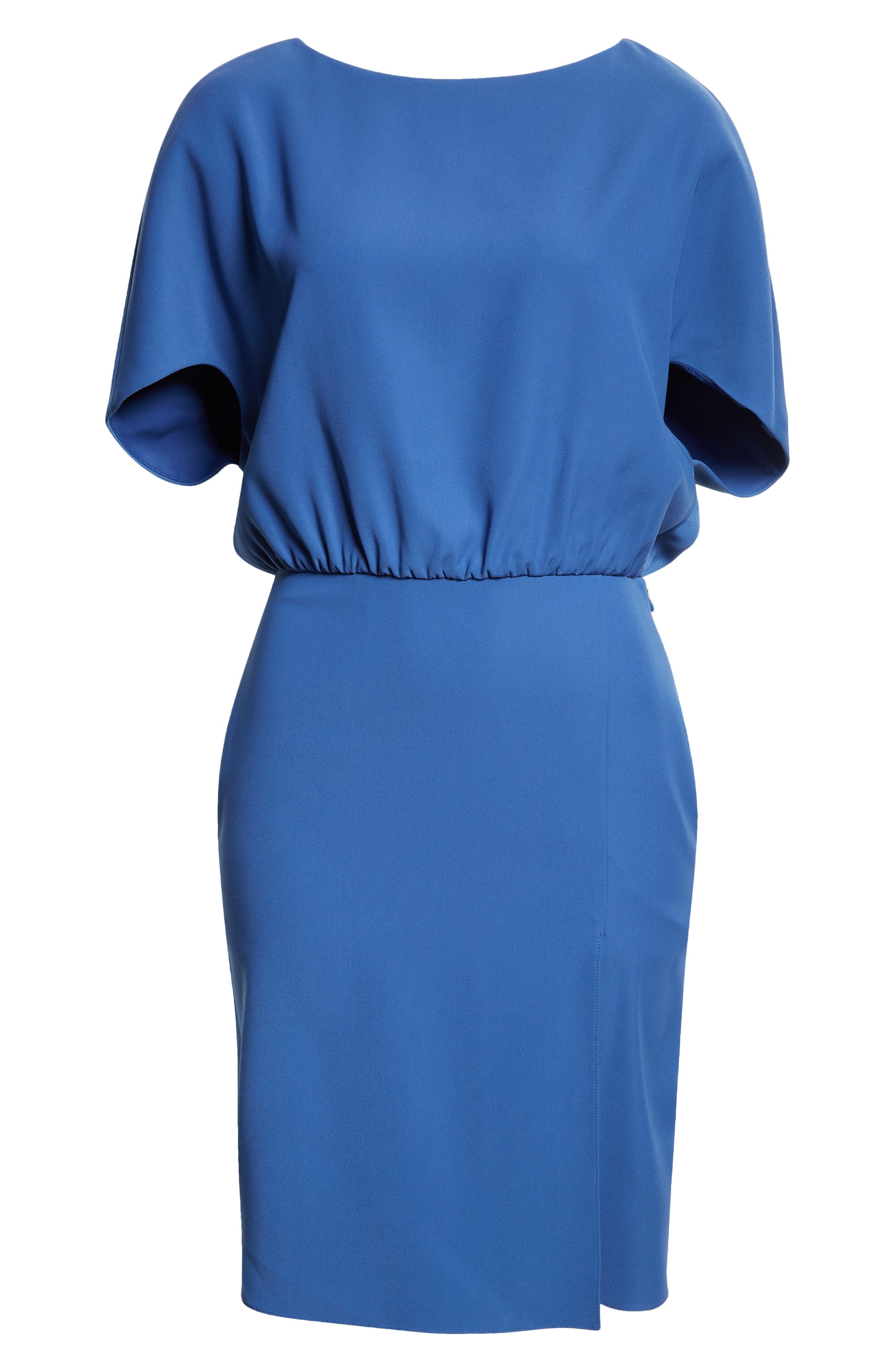 Emporio Armani Cady Cape Sleeve Dress in Cobalt Blue at Nordstrom - 5