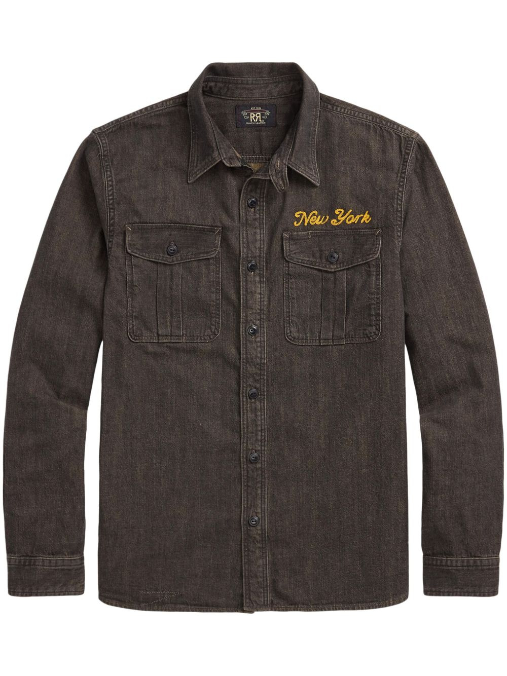 embroidered-design shirt - 1