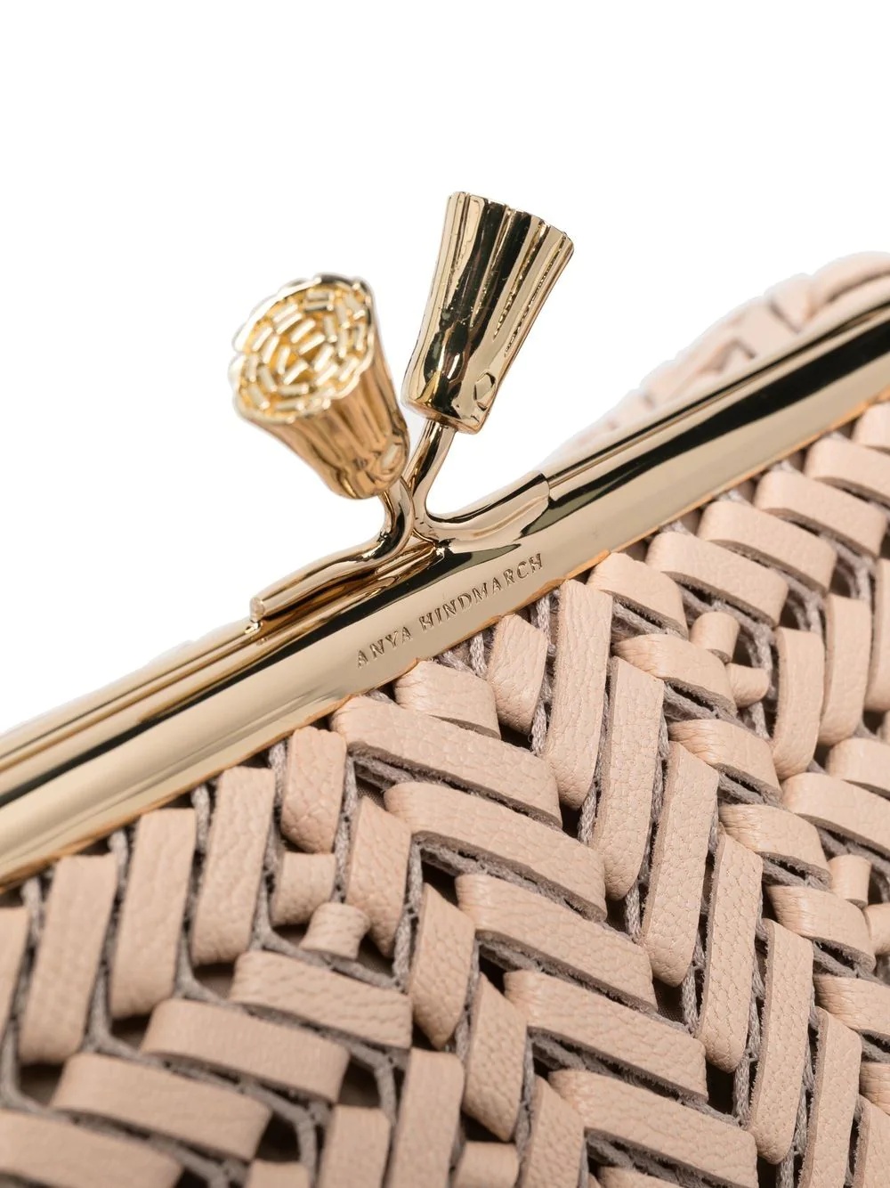 Maud tassel-clasp woven clutch - 4