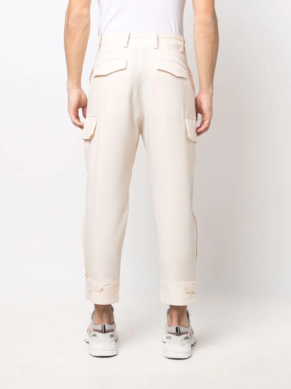 straight-leg cargo trousers - 4