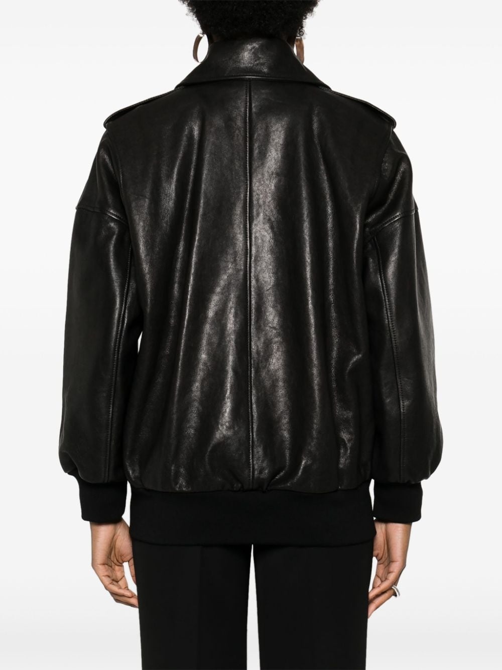 leather bomber jacket - 4
