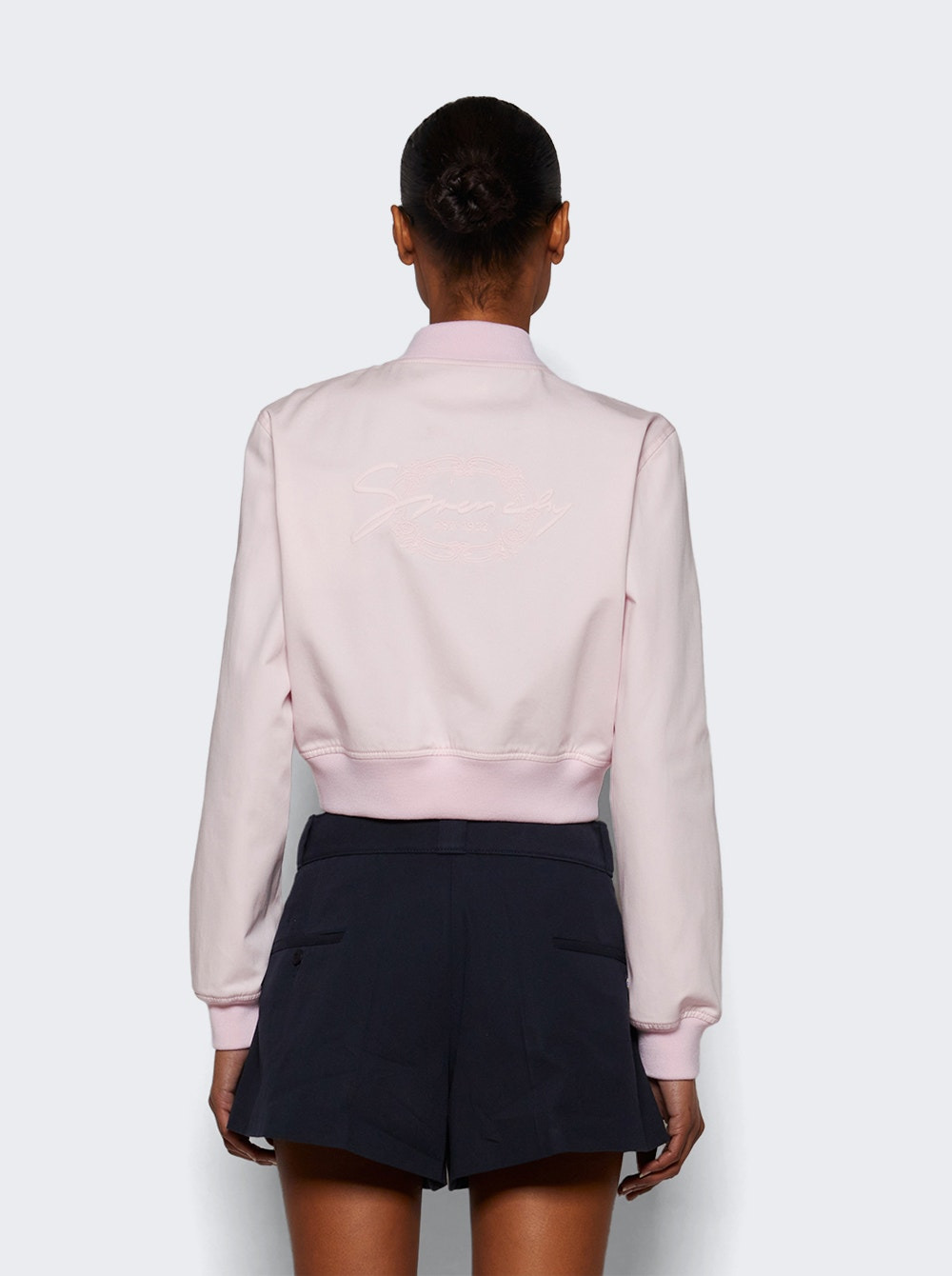 Bomber With Back Embroidery Baby Pink - 4