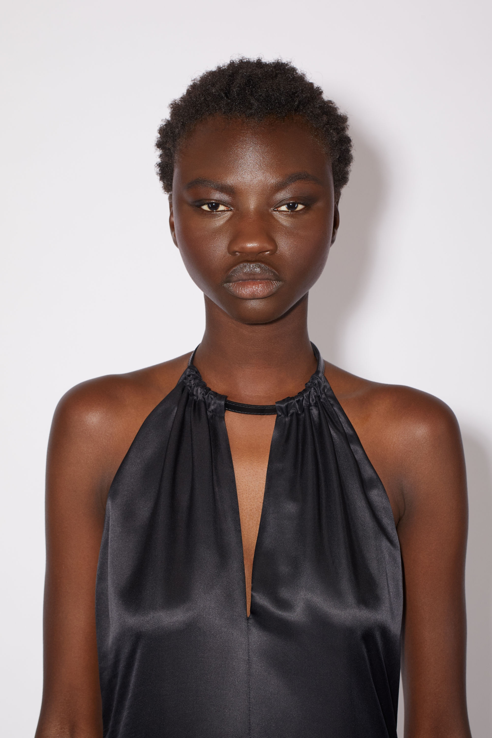 Satin dress - Black - 6