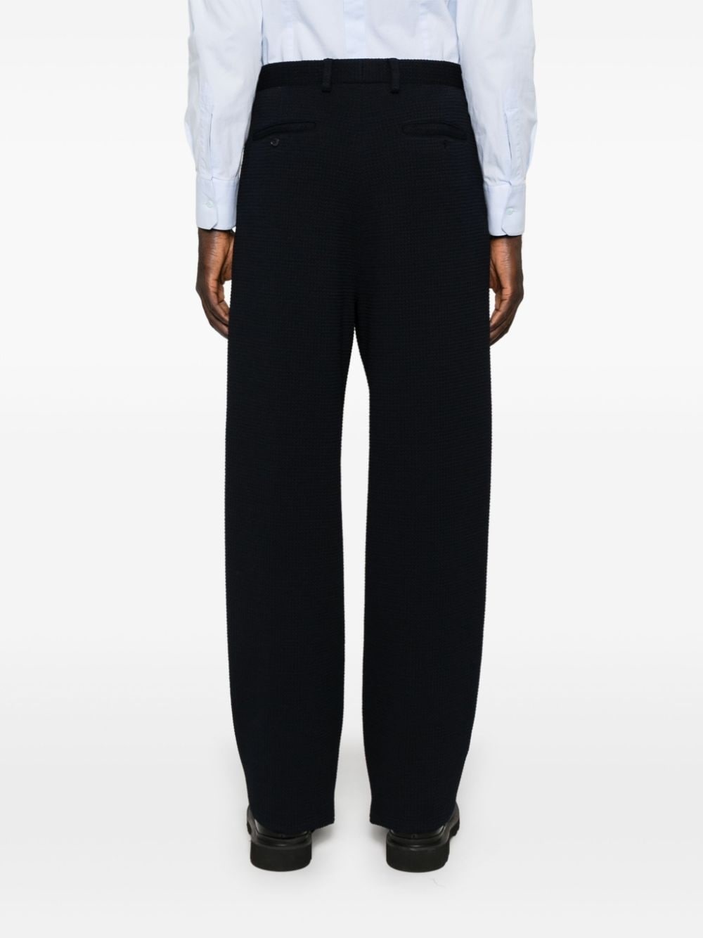 textured tapered trousers - 4